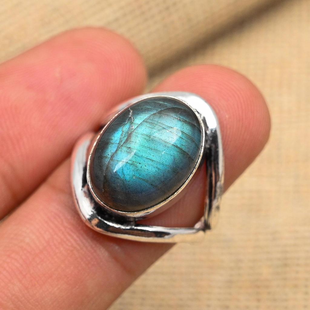 Ювелирные изделия ручной работы из стерлингового серебра 925 пробы из лабрадорита для свадебного подарка