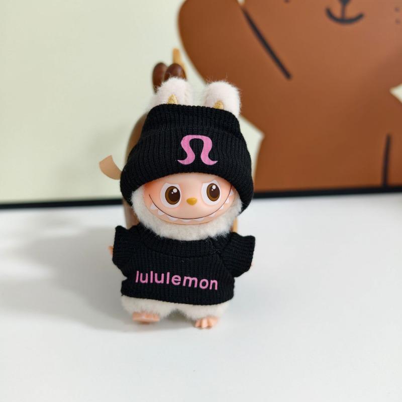 For the Four generations of 10CM keychain mini cloth clothes LULU sports stretch shirt set pendant LABUBU