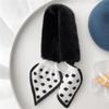 Autumn and Winter Imitation Rabbit Velvet Cross Polka Dot Knitted Fishtail Scarf Scarf Female Korean Version of Warm Neck Protection