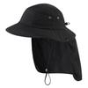 Шляпа Safari Hat, закрывающая шею, широкополая шляпа с защитой от ультрафиолета, фермерская рыболовная шляпа, черная [Connectyle] мужская UPF50+