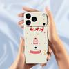For iPhone 17 Pro Case Bear Pattern Printing Straight Edge TPU Phone Back Cover