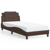VidaXL Bed Frames Without Mattress Zadar, Upholstered Bed, Single Bed, Adult Bedroom Interior Bed, Brown 90x200 3208158