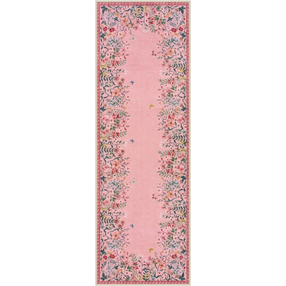 Ковровая дорожка для прихожей, длинный ковер, машинная стирка, складной, нескользящий коврик для пола, весенние цветы, ковры для украшения дома для гостиной