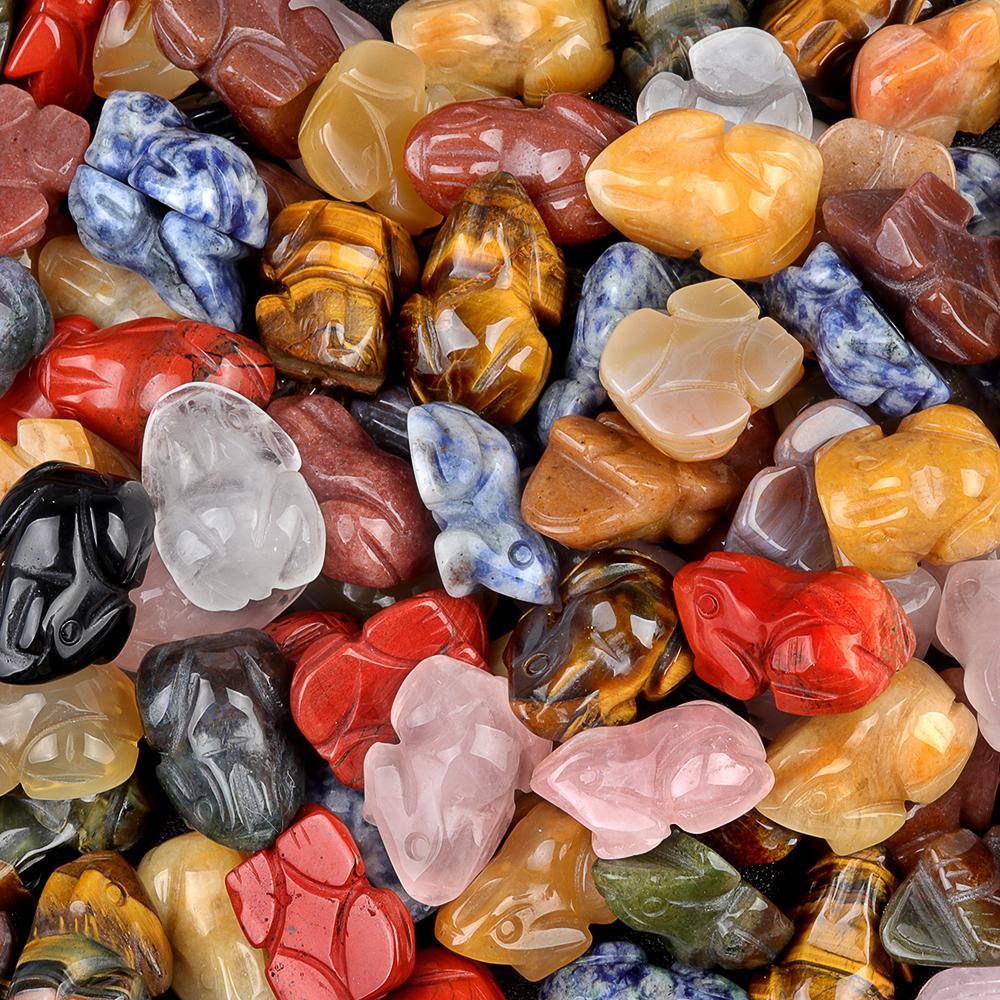 1 шт., мини-исцеляющий кристалл, резные украшения в виде лягушки, декоративные украшения из натурального камня, энергетический страж, домашний декор, ювелирные изделия, небольшая мебель для подарков на Хэллоуин