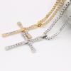 Trendy Rhinestone Cross Necklace Clavicle Sweater Chain