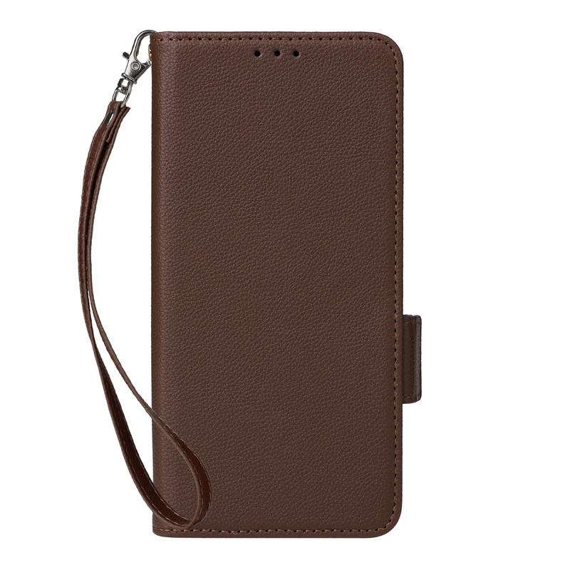 For Samsung Galaxy M15/F15 5G Luxury Smooth Side Buckle Wallet Magnetic Case Mobile Phone Litchi Pattern Flip Protective Case