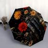 1pc Floral Bookshelf Night Garden Umbrella with Plastic Handle,Suitable for All Seasons Home Travel Outdoor UmbrellaDD442