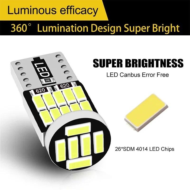 11PCS T11 W1W LED Bulbs 1111 16SMD Canbus 168 191 Signal Lamp White For Car Interior Parking Position Map Dome Light