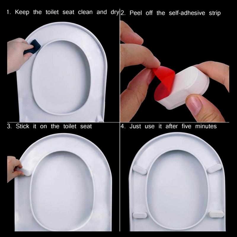 4 шт./лот противоскользящая прокладка для крышки унитаза бампер самоклеящиеся амортизирующие подушечки для сиденья