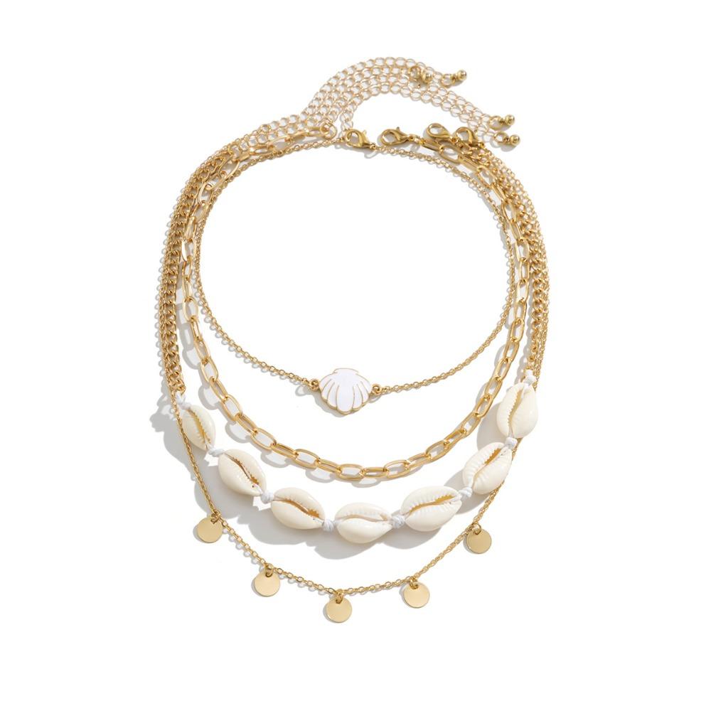 Temperament Beach Beaded Necklace Simplicity Starfish Shell Necklace New Imitation Pearl Necklace