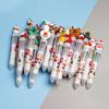 10 Colors Christmas Ballpoint Pen Cute Cartoon Santa Claus Elk Design Gift for Kids School Office Stationery