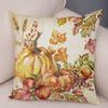 Color Watercolor Pumpkin Pillowcase Super Soft Polyester Decorative Plant Cactus Cushion Cover Suitable for Car Sofa Pillowcase