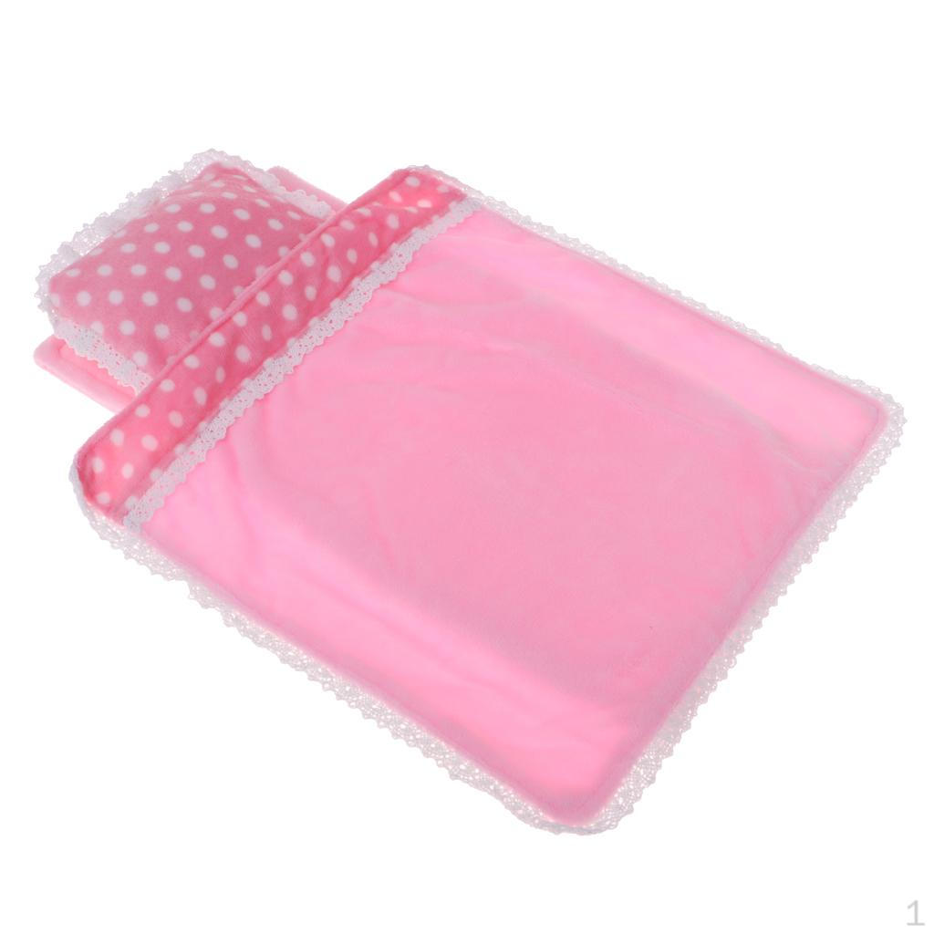 Комплект постельного белья из 3 предметов: подушка, одеяло подходит для кукол ростом 25 см