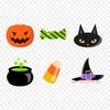 Halloween Theme Halloween Poster Iron On Heat Transfer Printing Vinyl Patches Sticker for Clothes DIY Appliques Washable Patches