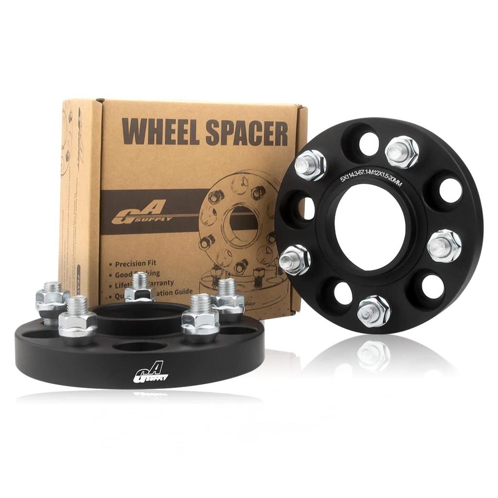 GAsupply PCD114.3 Forged Wide Tread Spacer, 5H, Inner Diameter: 2.6 Inches (67.1 Mm), M12XP1.5