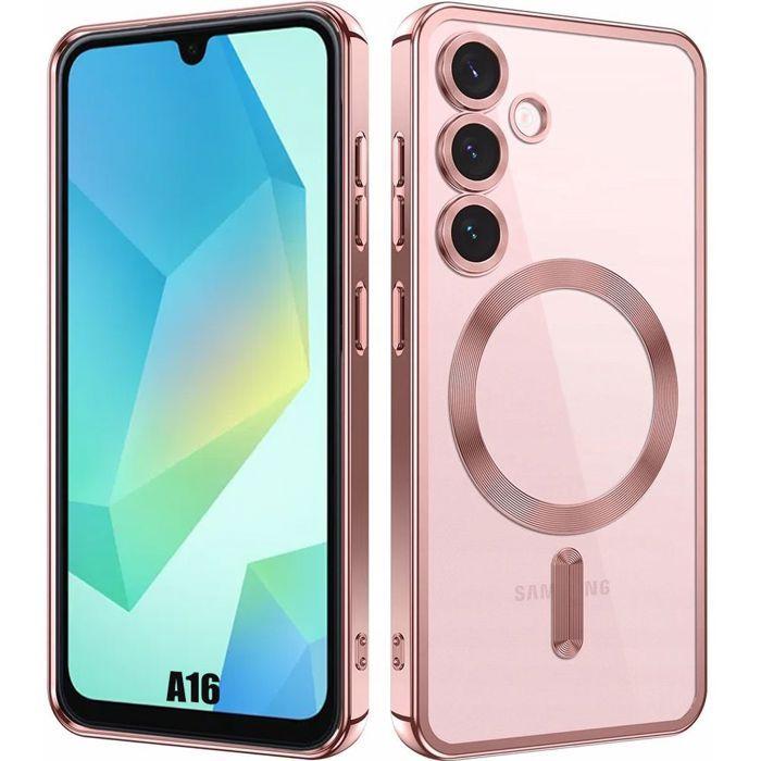 Защитный чехол - BOOLING - для Samsung Galaxy A16 4G/5G - Розовый - Магнитное кольцо - Защита камеры 9H
