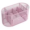 Pen Holder Sturdy Sliding Drawer Smooth Edges Non-fading Anti-rust Coating Organized Metal Nine Grids Pencil Storage Box Dormitory Accessory