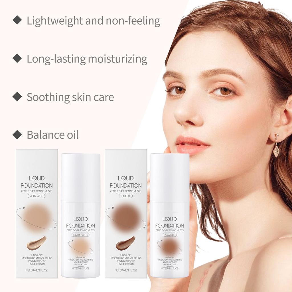 Увлажняющая основа под макияж Skin Care Liquid Foundation Natural Light, дружественная коже, увлажняющая, прозрачная основа под макияж Skin Care Liquid Foundation 30 мл