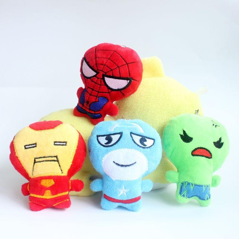 Плюшевая игрушка Marvel Мстители Человек-паук Американский солдат Кукла Милая 10 см Коллекционный подарок