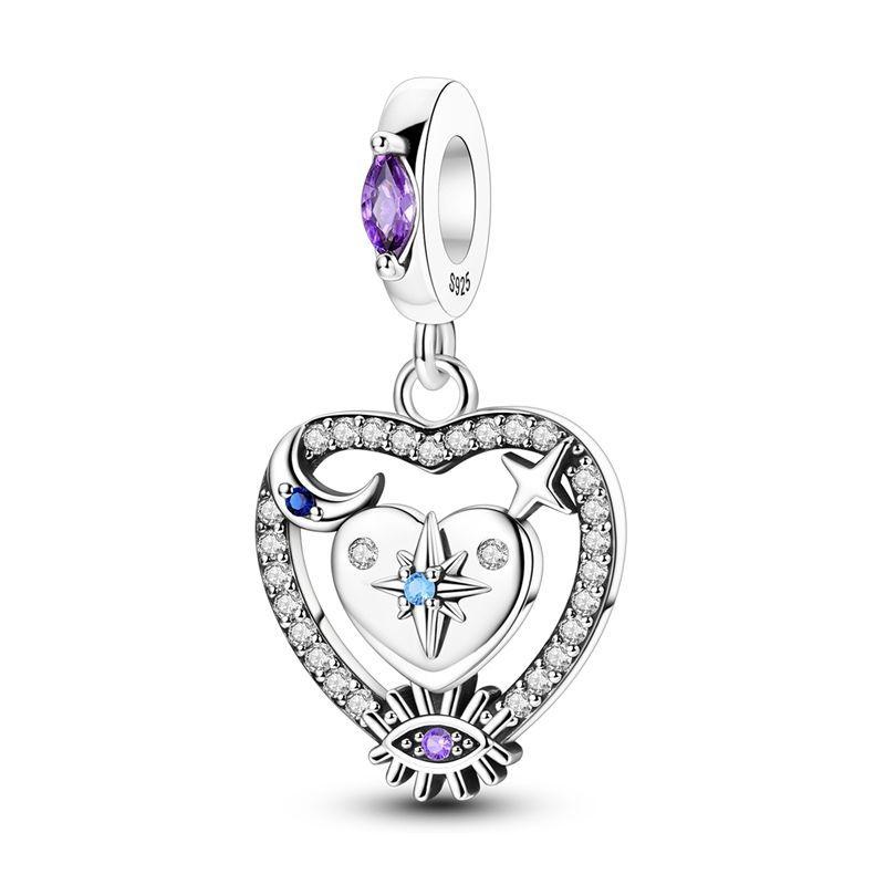 Trendy Copper Moon &Stars Charms Beads Earrings Rings Necklaces Fits Original Bracelets For Women Diy Jewelry Gifts