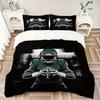 3pcs set Football Player 1 Quilt Cover + 2 Pillowcases, All Seasons Bedroom Setting, Perfect for Home and Dorm Decor a168