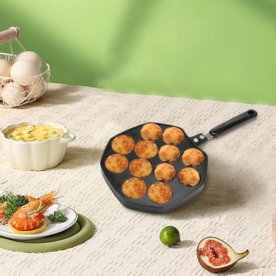 Сковорода для гриля Takoyaki с 12 отверстиями, антипригарное покрытие, противень для выпечки шариков осьминога, противень для блинов с шариками кальмара
