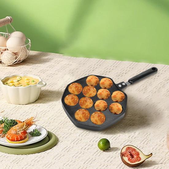 Takoyaki Grill Pan Plate 12 Holes Non-Stick Cooking Grill Baking Pan Octopus Ball Baking Tray for Squid Balls Pancakes