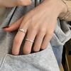 Elegant Geometric Design Copper Ring For Women Trendy Minimalist Adjustable Fashion Statement