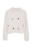 Women's Fashion Stylish Sweater Stone Soft Textured Rose Detailed Knitwear Sweater