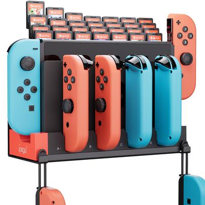 IPEGA PG-9186 настенная зарядная док-станция Joycon для Switch&OLED с футляром для 28 игровых карт, зарядным устройством для 6 контроллеров Joy Con