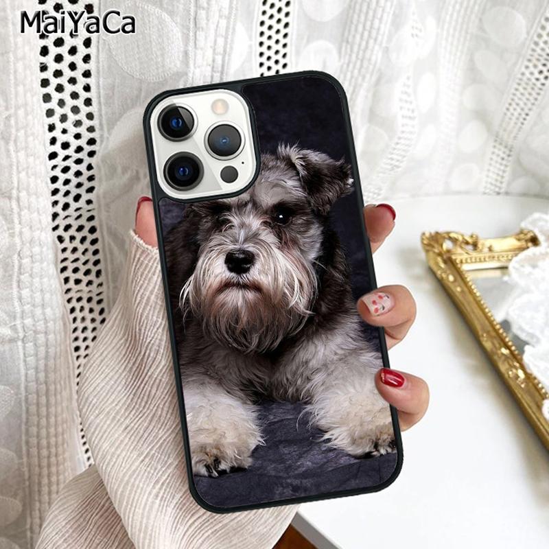 Милые собаки Шнауцер Чехол для телефона Для iPhone 17 Air 16 16e 15 plus 11 12 13 14 pro max корпус coque