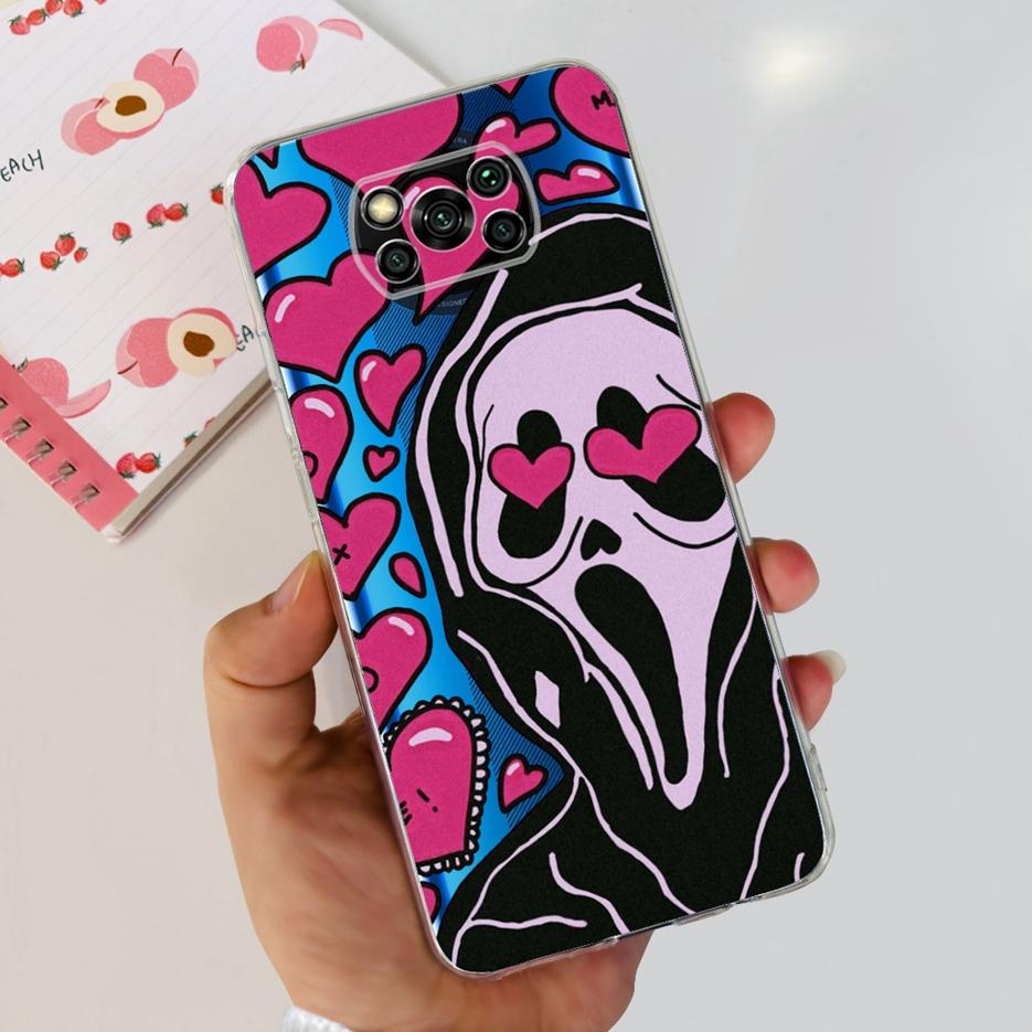Чехол для Xiaomi Poco X3 Pro Новый Модный Расписной Чехол Прозрачный Силиконовый Мягкий ТПУ Чехол для Телефона Для Xiaomi Poco X3 NFC PocoX3 Pro Корпус