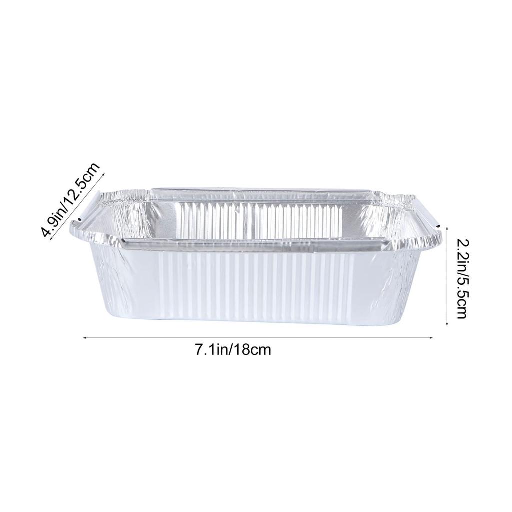 FRCOLOR Square Aluminum Foil Trays for BBQ Food Outdoor Kitchen Serving Trays 20-Pack Grills, Safe, Parties, Cooking, Grilling,