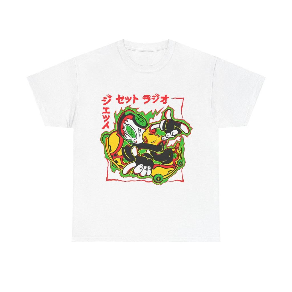 Classic Nostalgic Games Jet Set Radio Peripherals Print Tshirt Unisex Women Oversized Wind Tee Crewneck Cotton Casual Harajuku Top