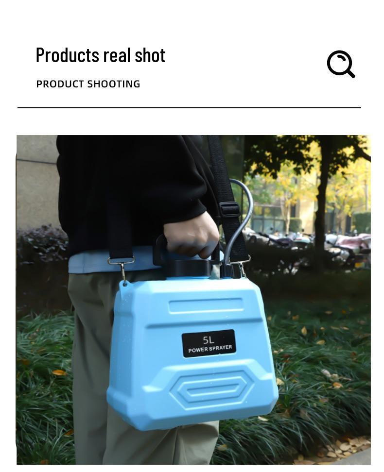 Делюкс Электрический 5-литровый Опрыскиватель Высокого Давления с Долгим Временем Работы Аккумулятора и Прямой Ручкой для Бытового Использования