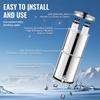 Gravity-fed Water Filter System, 2.25G 304 Stainless-Steel Countertop Water Filtration System, Reduces Lead and up to 99% of Chlorine, with 2 Ceramic