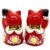 Waza no Kura Lucky Cat Украшение Kutani Ware Chibi Lucky Cat Санта Открытие Празднование Подарок На День Рождения Пара Подарок