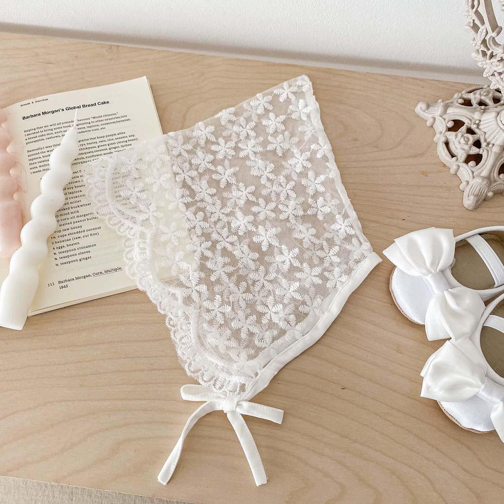 Весенний комбинезон для девочек из хлопка и кружева с вышивкой 2024 года - сетчатое платье принцессы для малышей на один год