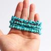 Богемская бирюза бусины браслеты для женщин Рейки природный камень куб цилиндр нерегулярные браслеты целебные ювелирные изделия для здоровья
