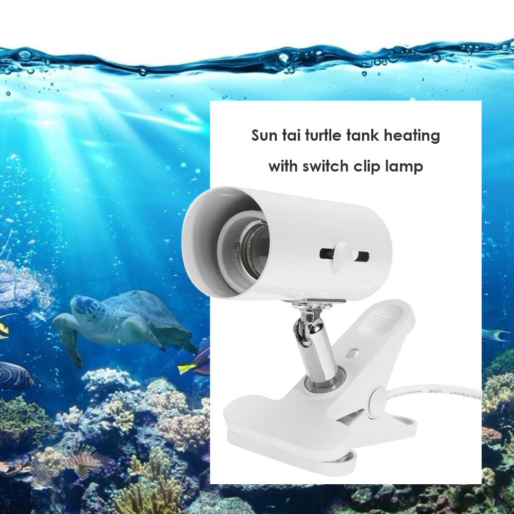 EU/US Plug 360 Degree Flexible Desk Lamp Holder E27 Heating Reptile Lamp Holder UVA+UVB Clip-on Bulb Cover for Pet Light 1/2pcs