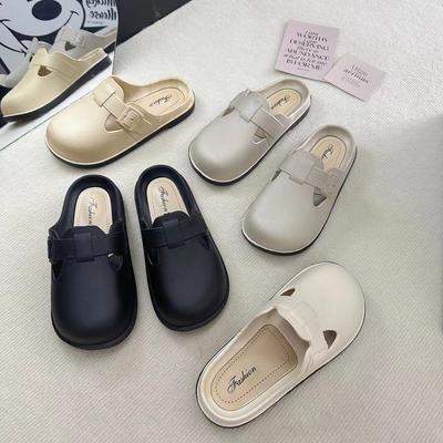 Модные женские сандалии Whoholl, пляжные сандалии на плоской подошве, водонепроницаемая садовая обувь для женщин, удобная домашняя обувь из ЭВА, модные повседневные мягкие сандалии