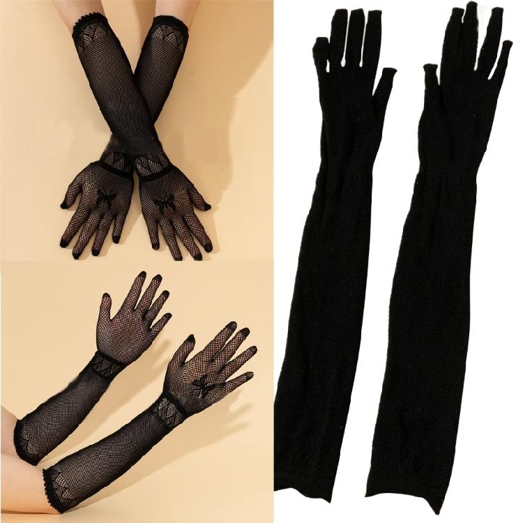 Вечерние платья перчатки для женщин леди перчатки-сетка с полными пальцами перчатки для выпускного бала