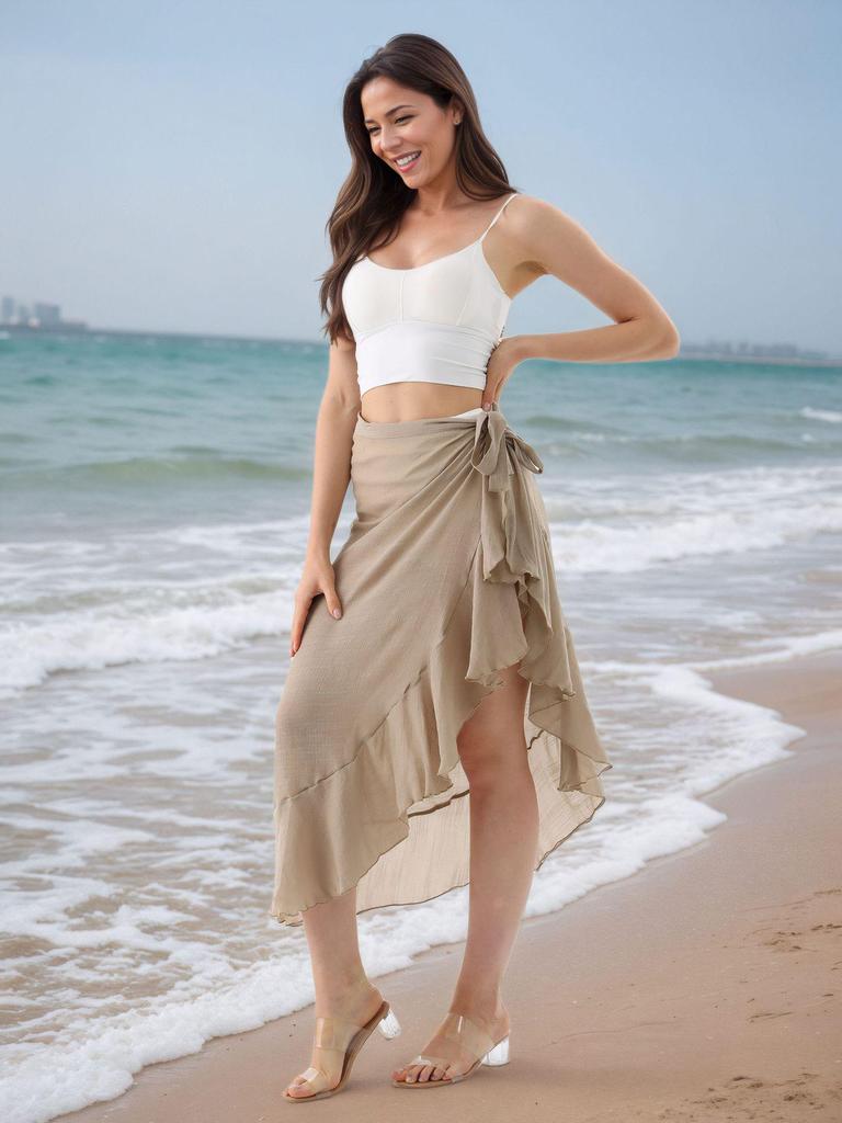 Multifunctional Beach Towel Sarong Shawl with Sun Protection