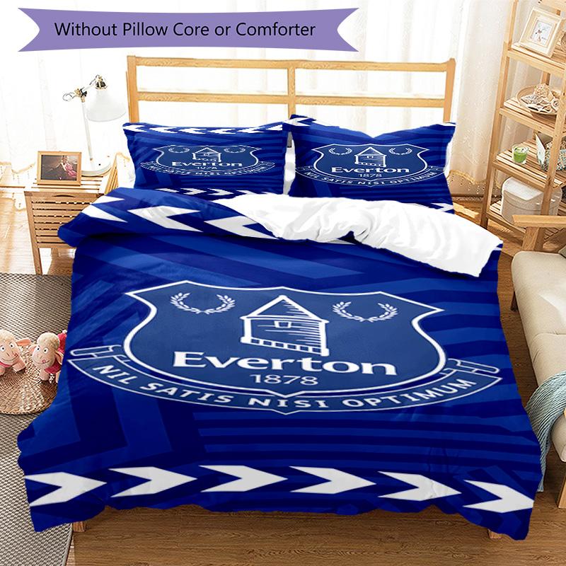 Fc Crest Design Printed Pattern Duvet Cover Set – includes 1 duvet cover and 2 matching pillowcases Bedroom decor Christmas gifts