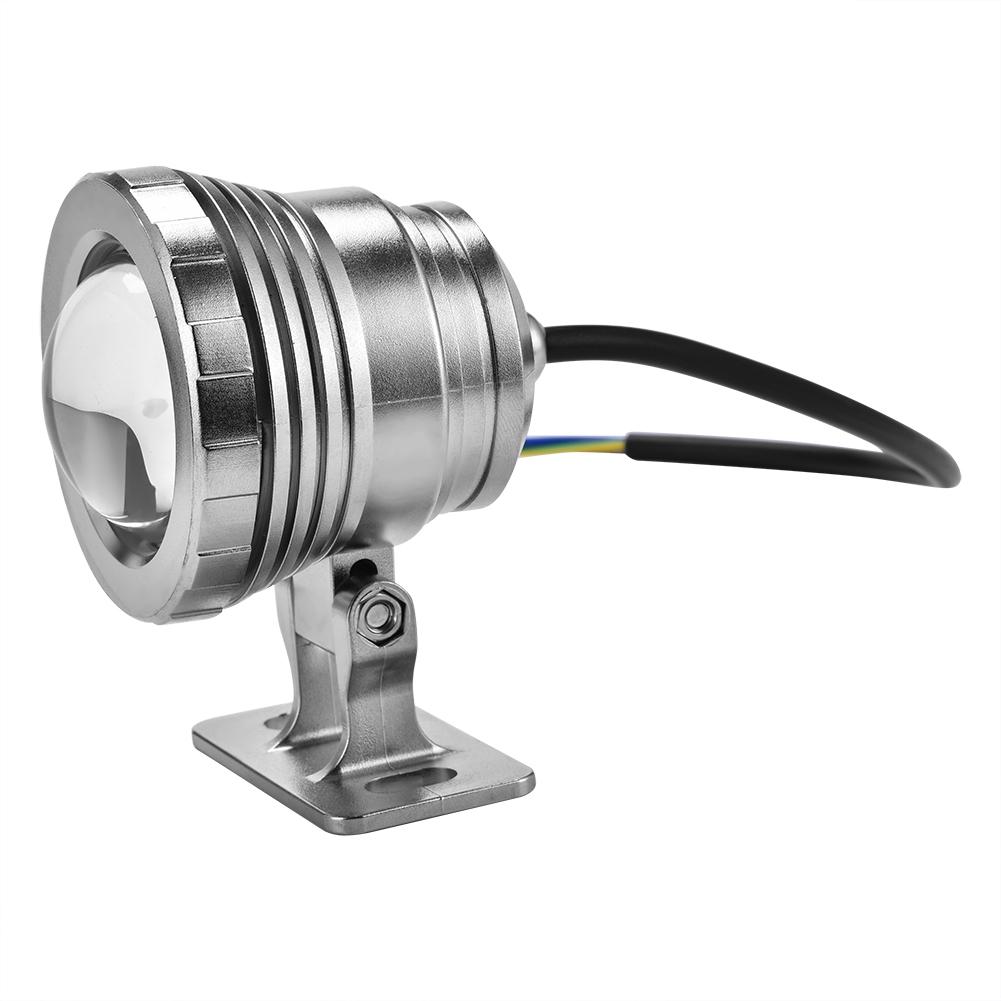 12 В 5 Вт RGB водонепроницаемый светодиодный прожектор для аквариума, бассейна, сада, подводного, серебристого цвета