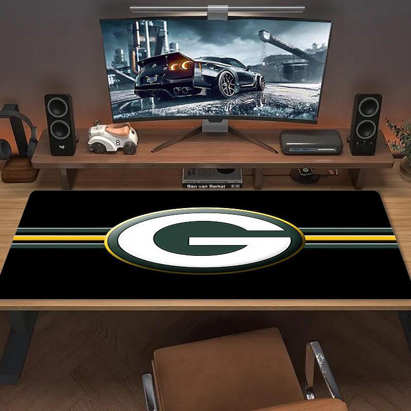 Green Bay Packers Print Cushion Non-slip Laptop Tablet Big Mousepad XXL Mat Mini PC Playmat With Lock edge