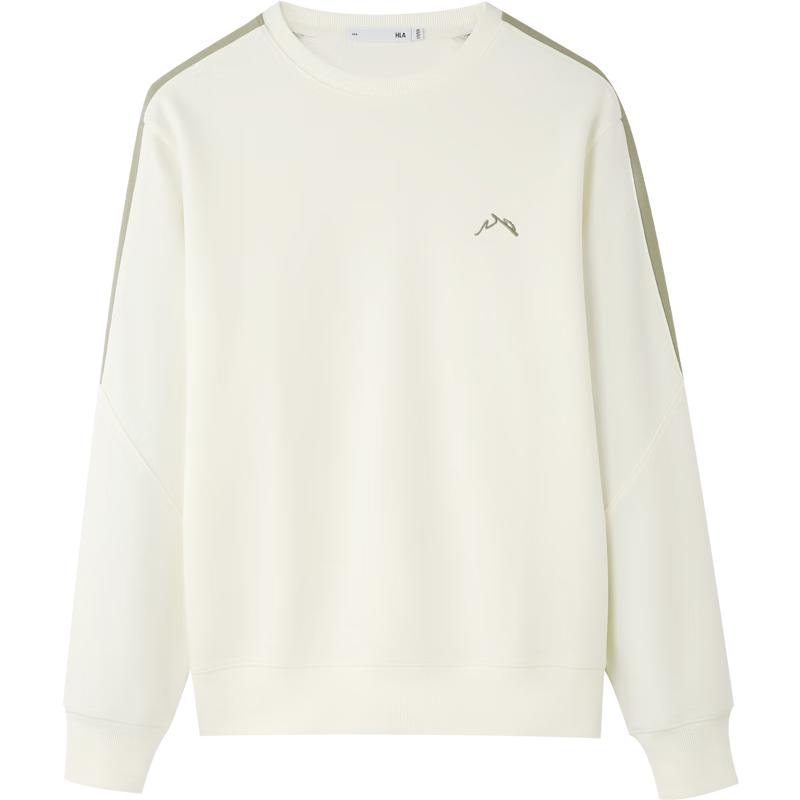 HLA Men's Embroidered Patchwork Crewneck Sweatshirt