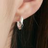 UNI.J [Cotidiano] Twist Silver Earring Ie400