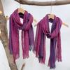 Korean Design Retro Fuchsia Cotton Scarf Neck Protection Large Size Women Scarf 80x180cm