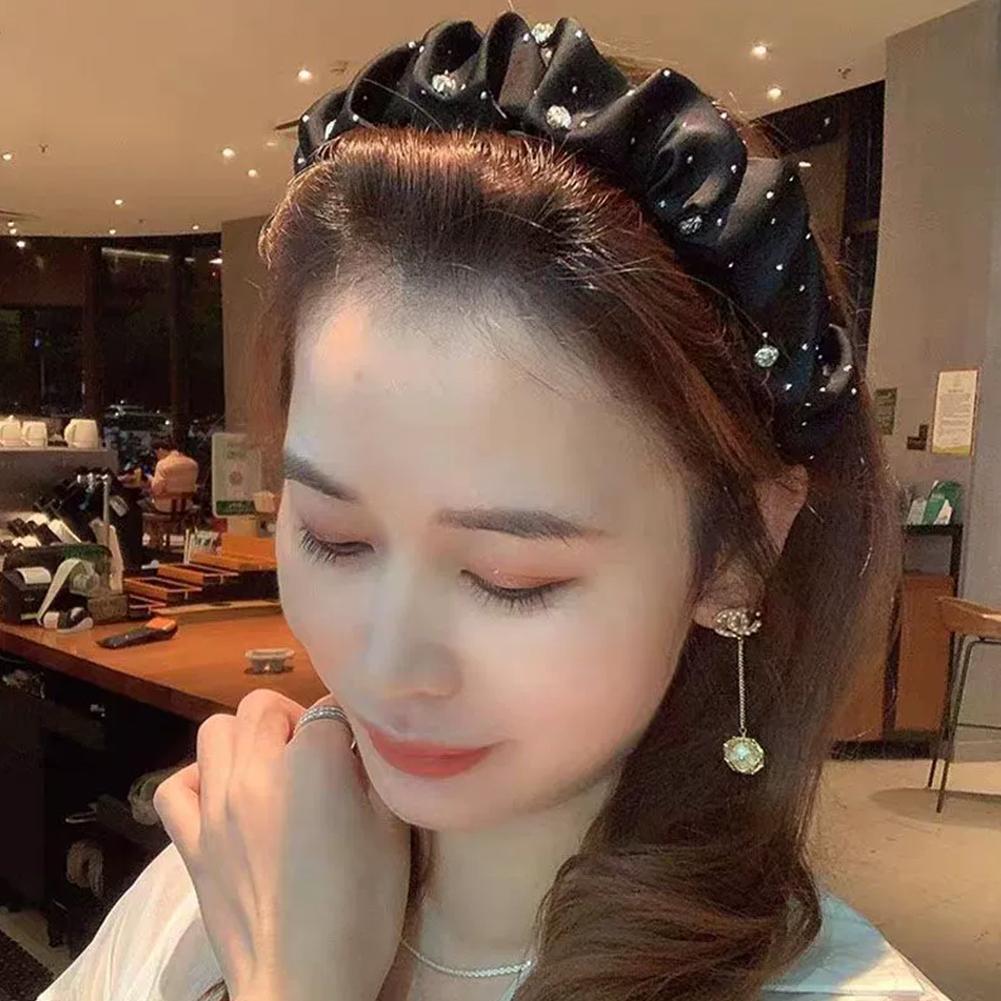 Роскошные ободки для волос со стразами для женщин, однотонные модные ободки для волос, обручи, ободки Ha K2P6